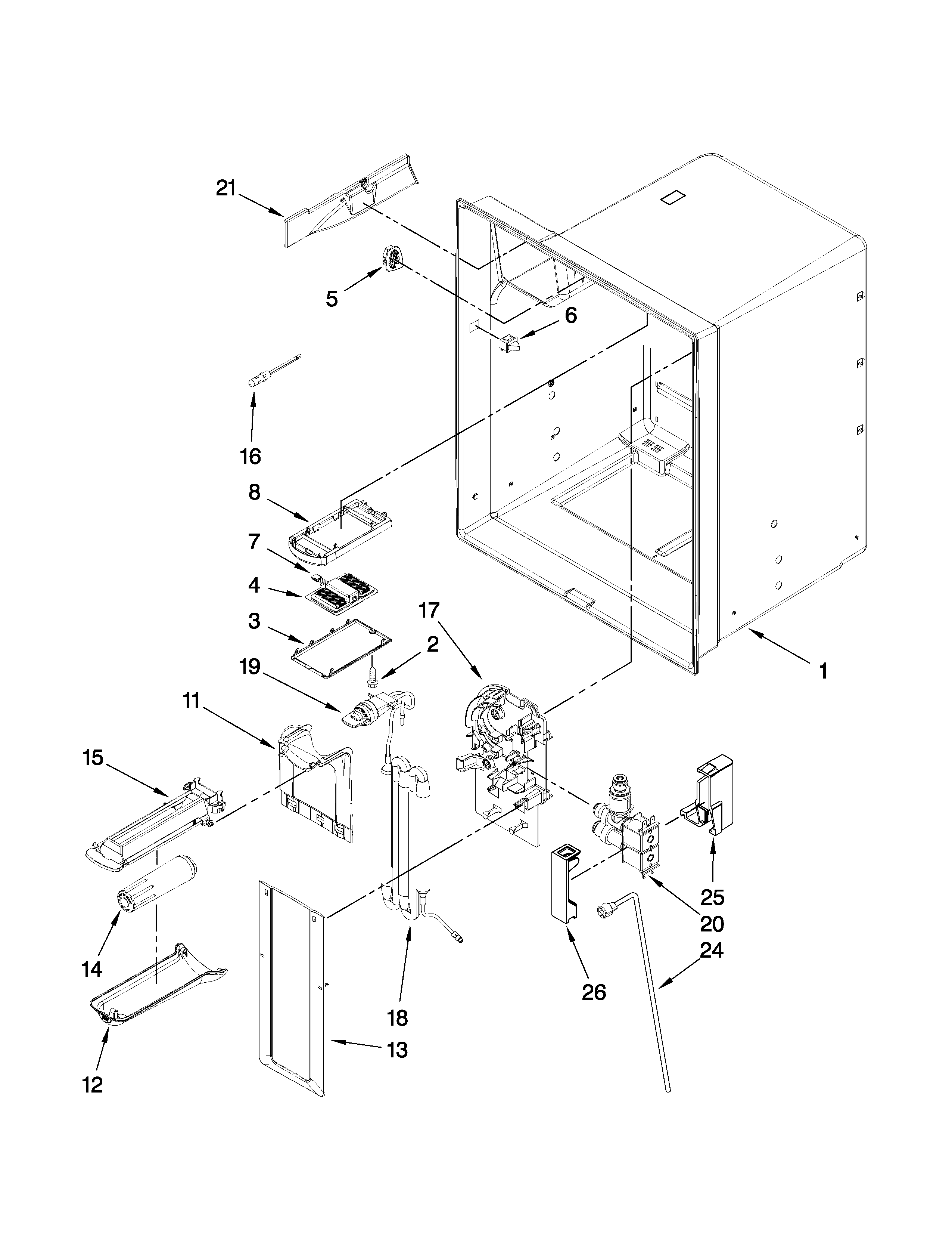 Refrigerator liner parts