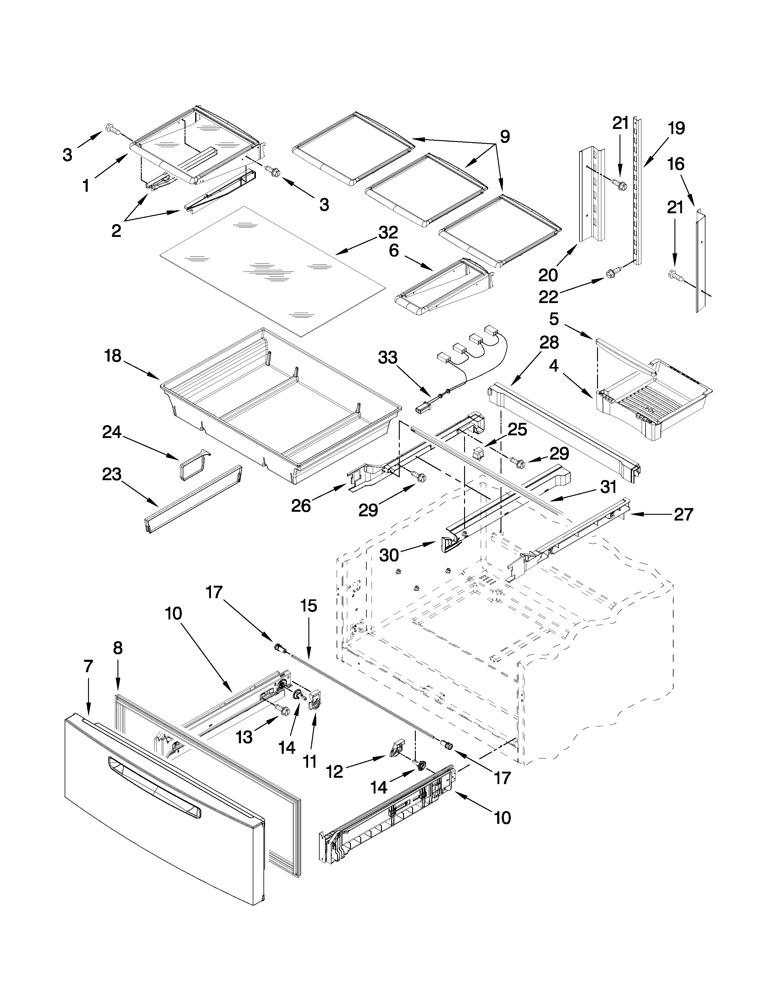Shelf parts