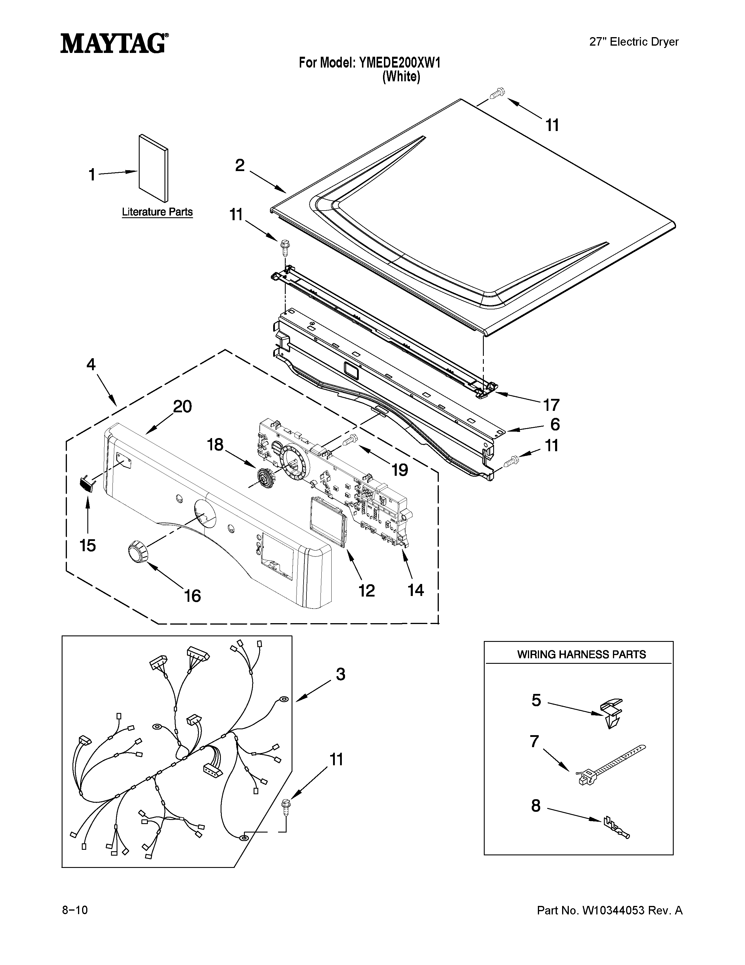 Top and console parts