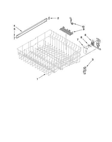 Upper rack and track parts