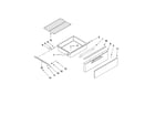 KitchenAid KERS205TWH4 drawer and rack parts diagram