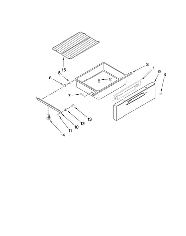 Drawer and rack parts