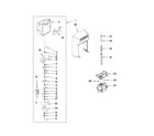Whirlpool GSF26C5EXA00 motor and ice container parts diagram