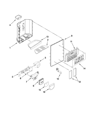 Dispenser front parts