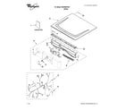 Whirlpool WED9050XW1 top and console parts diagram