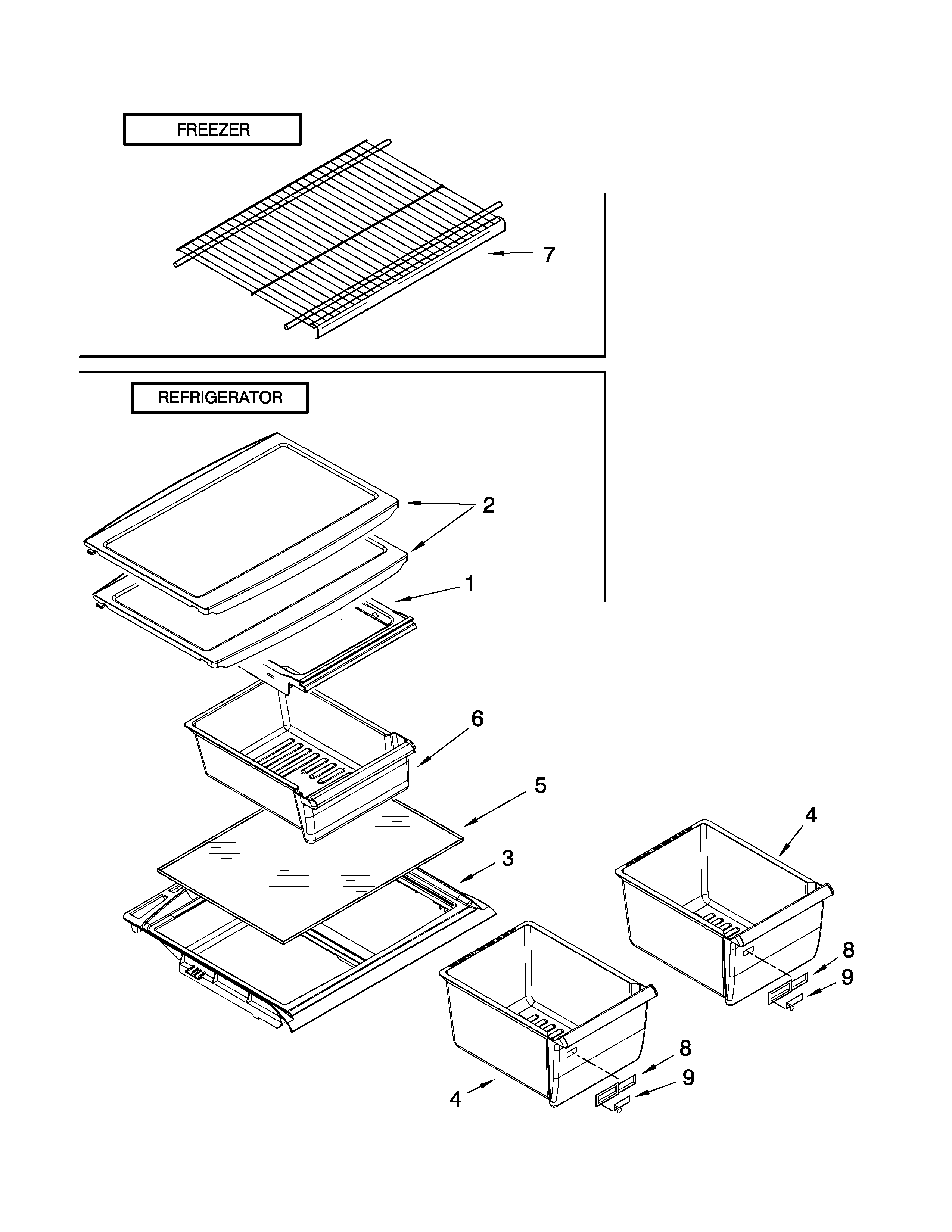Shelf parts