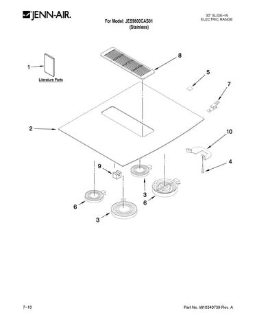 Cooktop parts