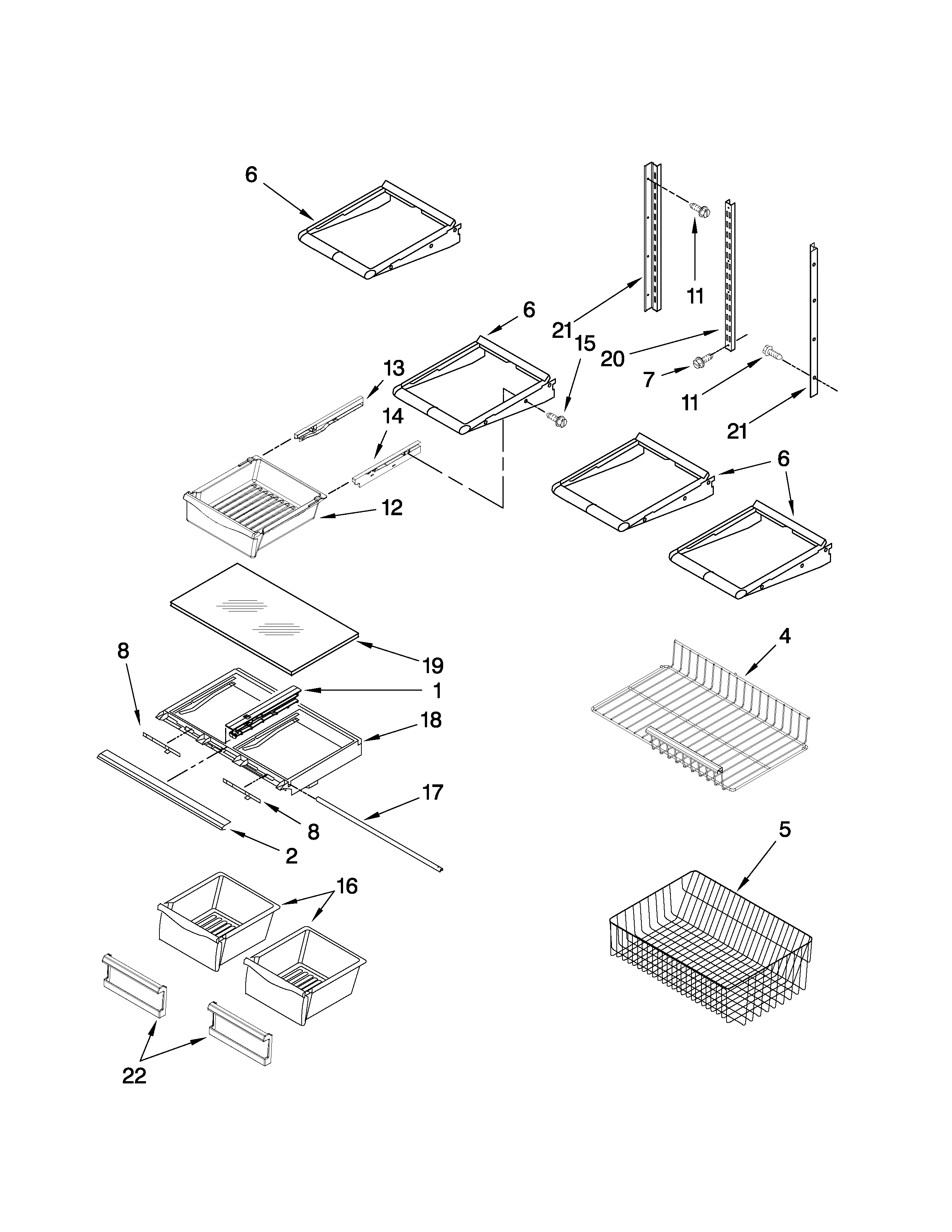 Shelf parts