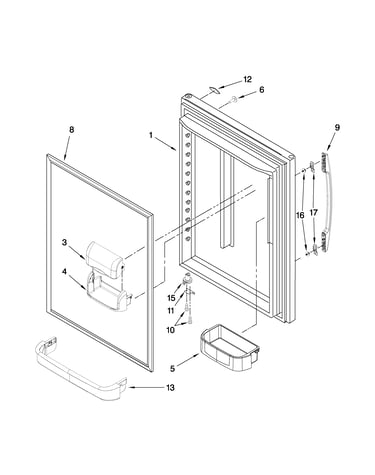 Refrigerator door parts