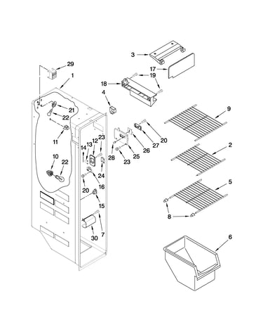 Freezer liner parts