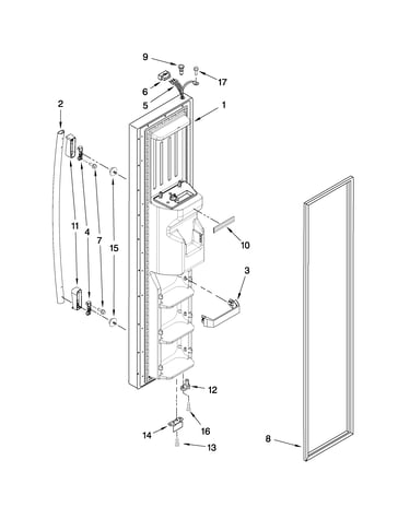 Freezer door parts
