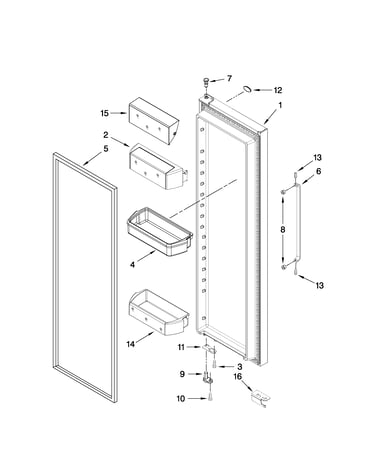 Refrigerator door parts