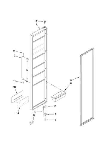 Freezer door parts