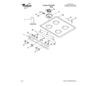 Whirlpool RF3010XEW2 cooktop parts diagram