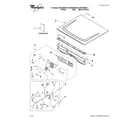 Whirlpool WED9250WL1 top and console parts diagram