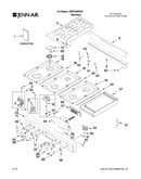 Cooktop, burner and grate parts