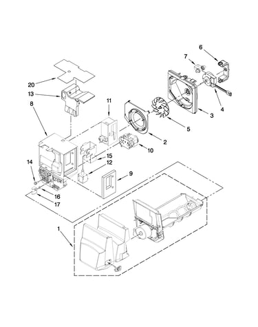 Motor and ice container parts