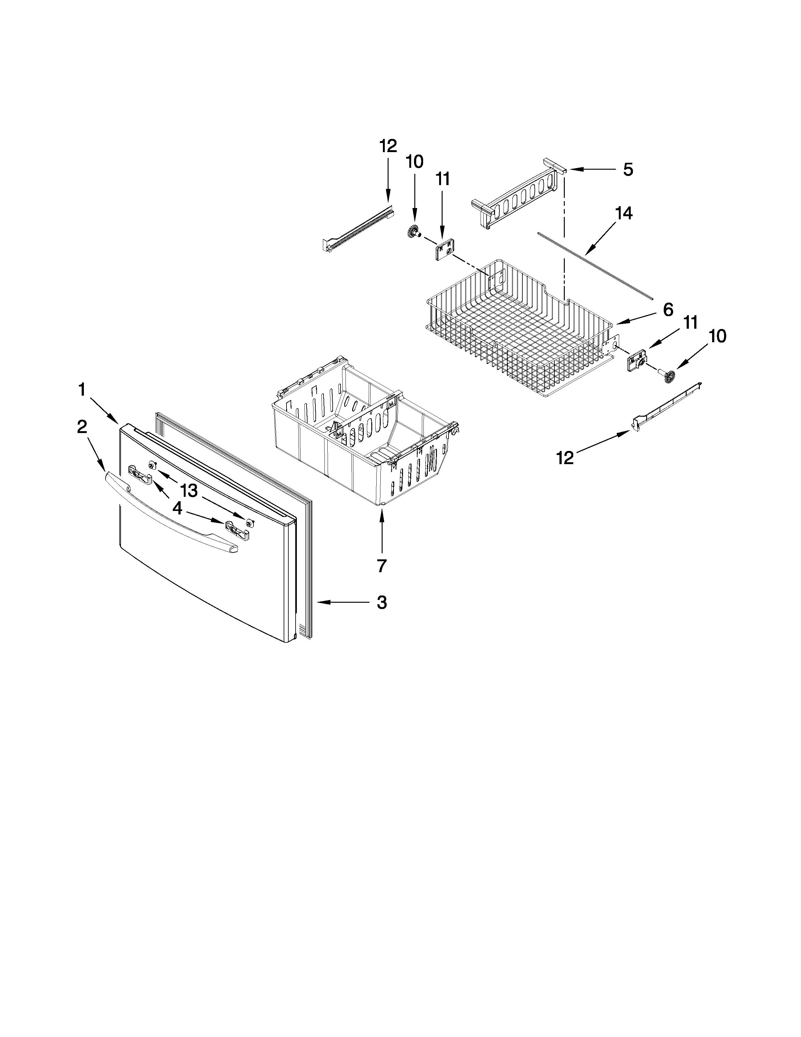 Freezer door parts