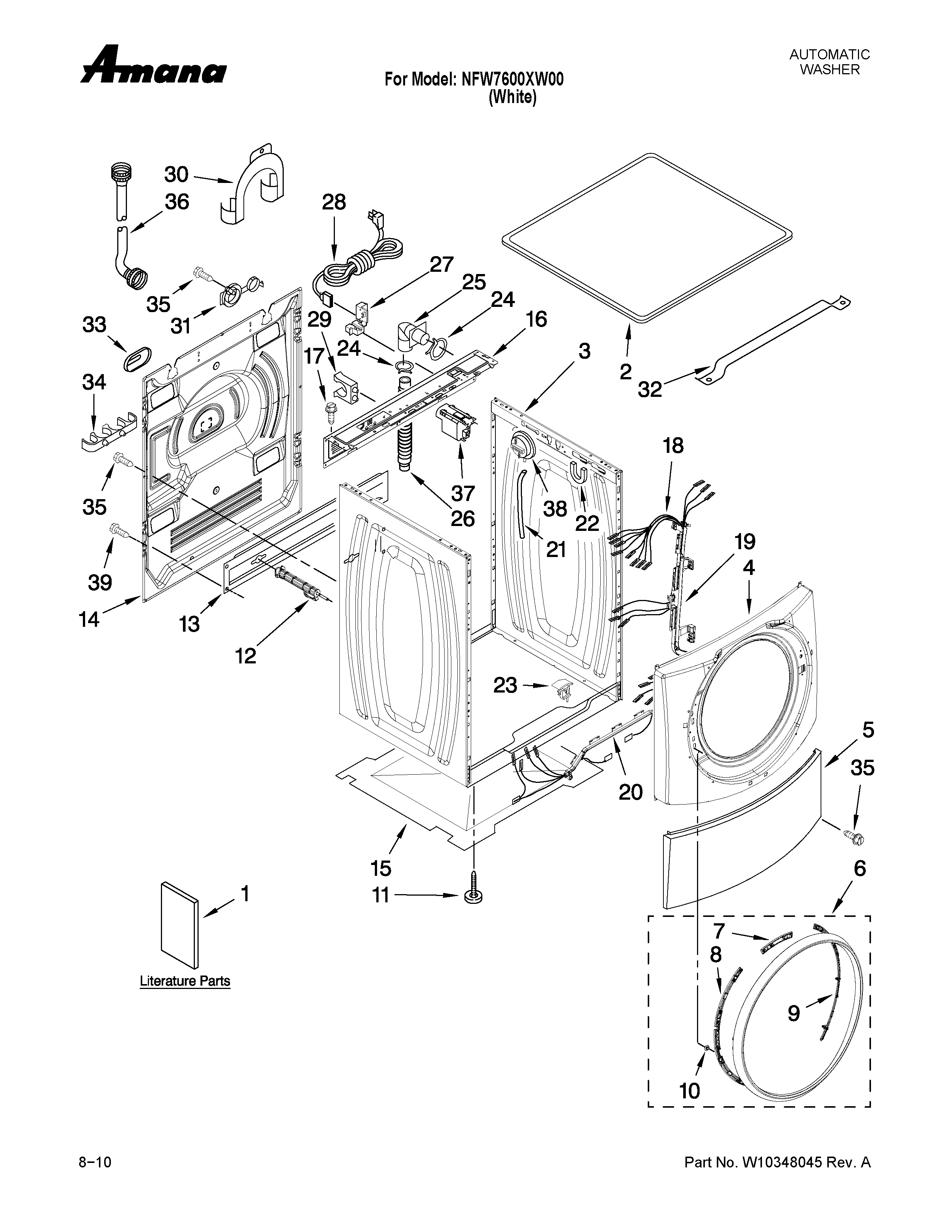 TOP AND CABINET PARTS