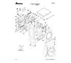Amana NFW7600XW00 top and cabinet parts diagram