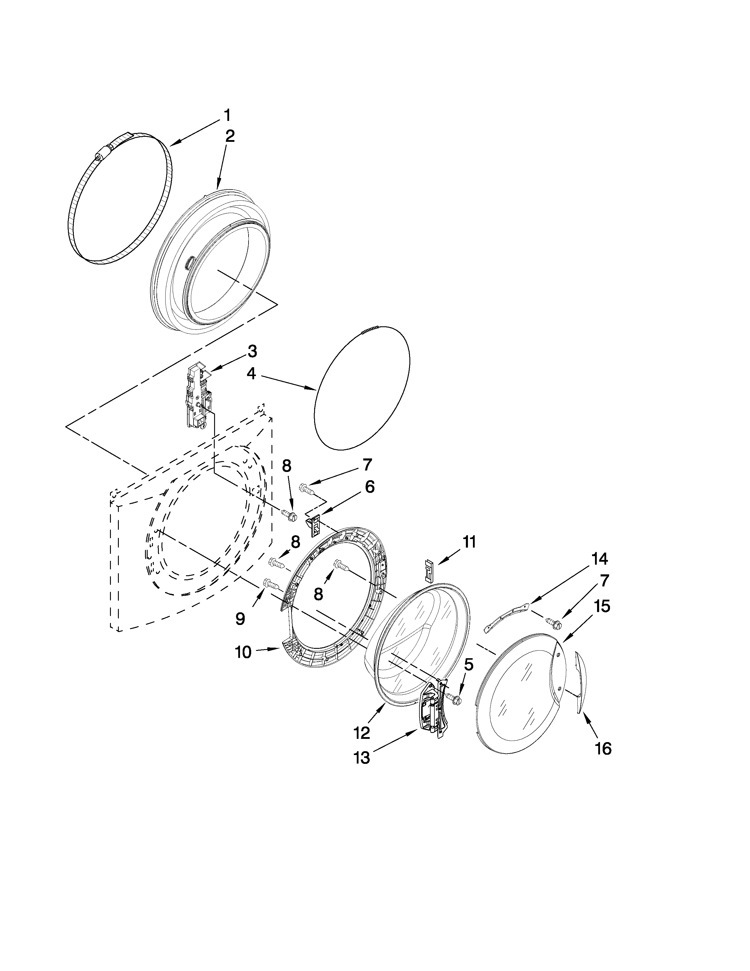 Door and latch parts