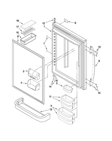 Refrigerator door parts