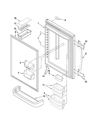 Refrigerator door parts