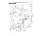 KitchenAid KUIS18NNTW4 cabinet liner and door parts diagram