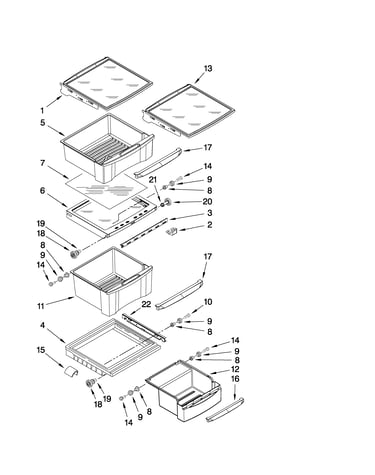 Refrigerator shelf parts