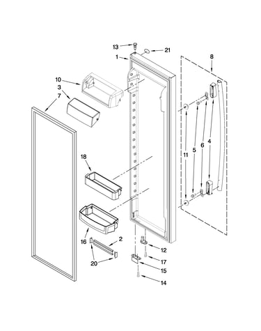 Refrigerator door parts