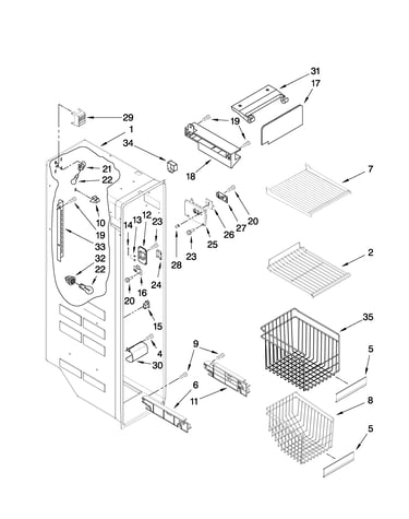 Freezer liner parts