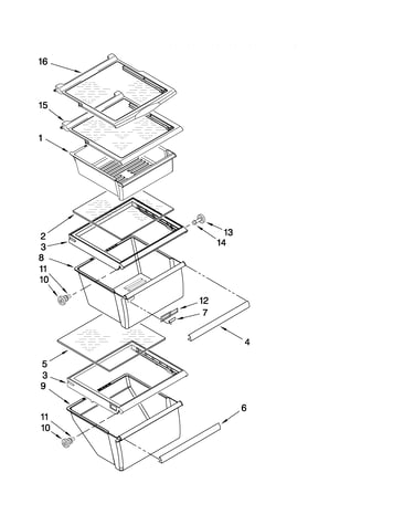 Refrigerator shelf parts