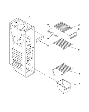 Freezer liner parts