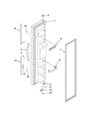 Freezer door parts