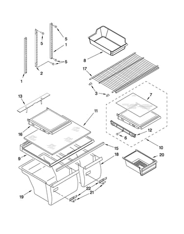 Shelf parts
