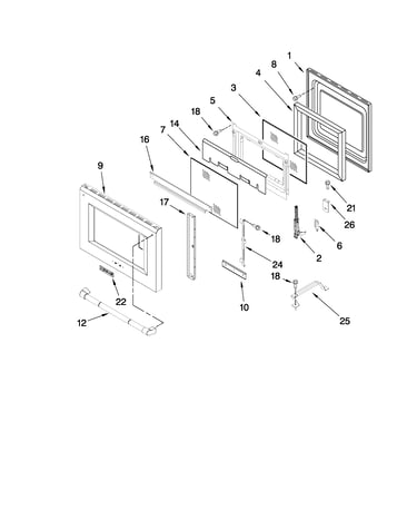 Oven door parts