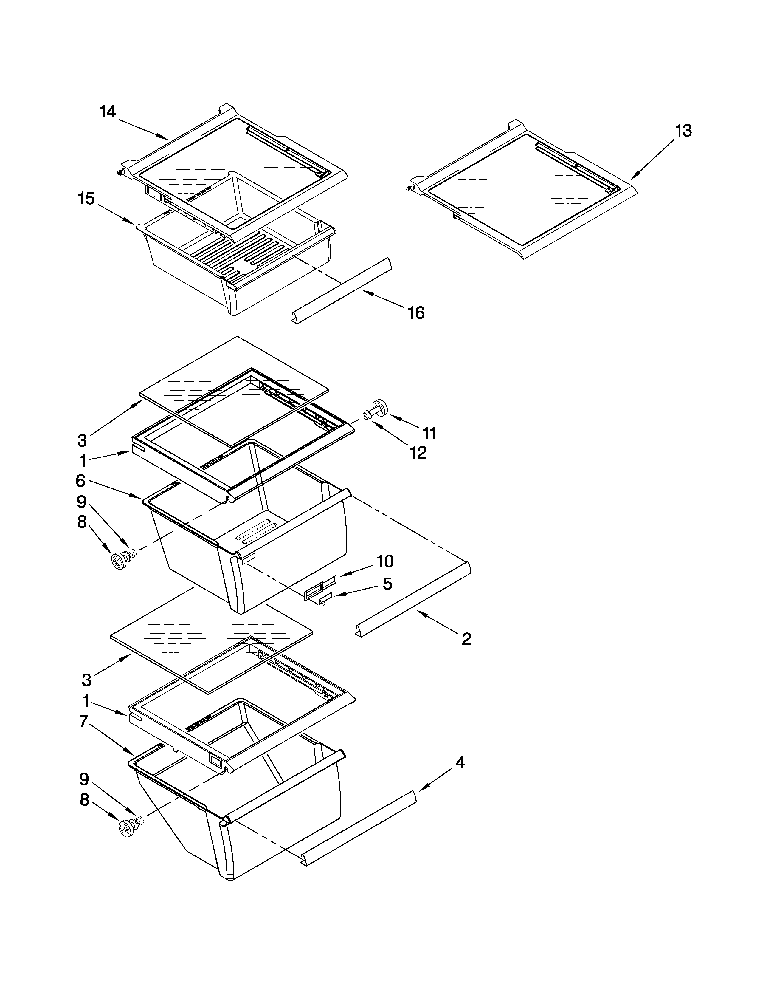 REFRIGERATOR SHELF PARTS