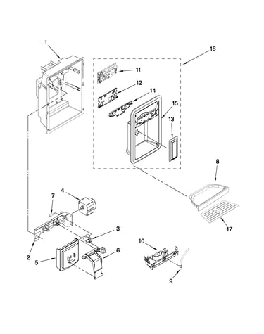 Dispenser front parts
