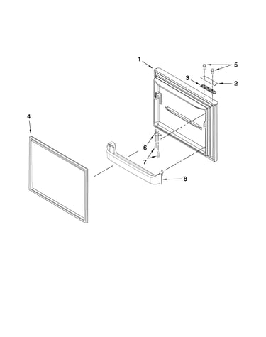 Freezer door parts