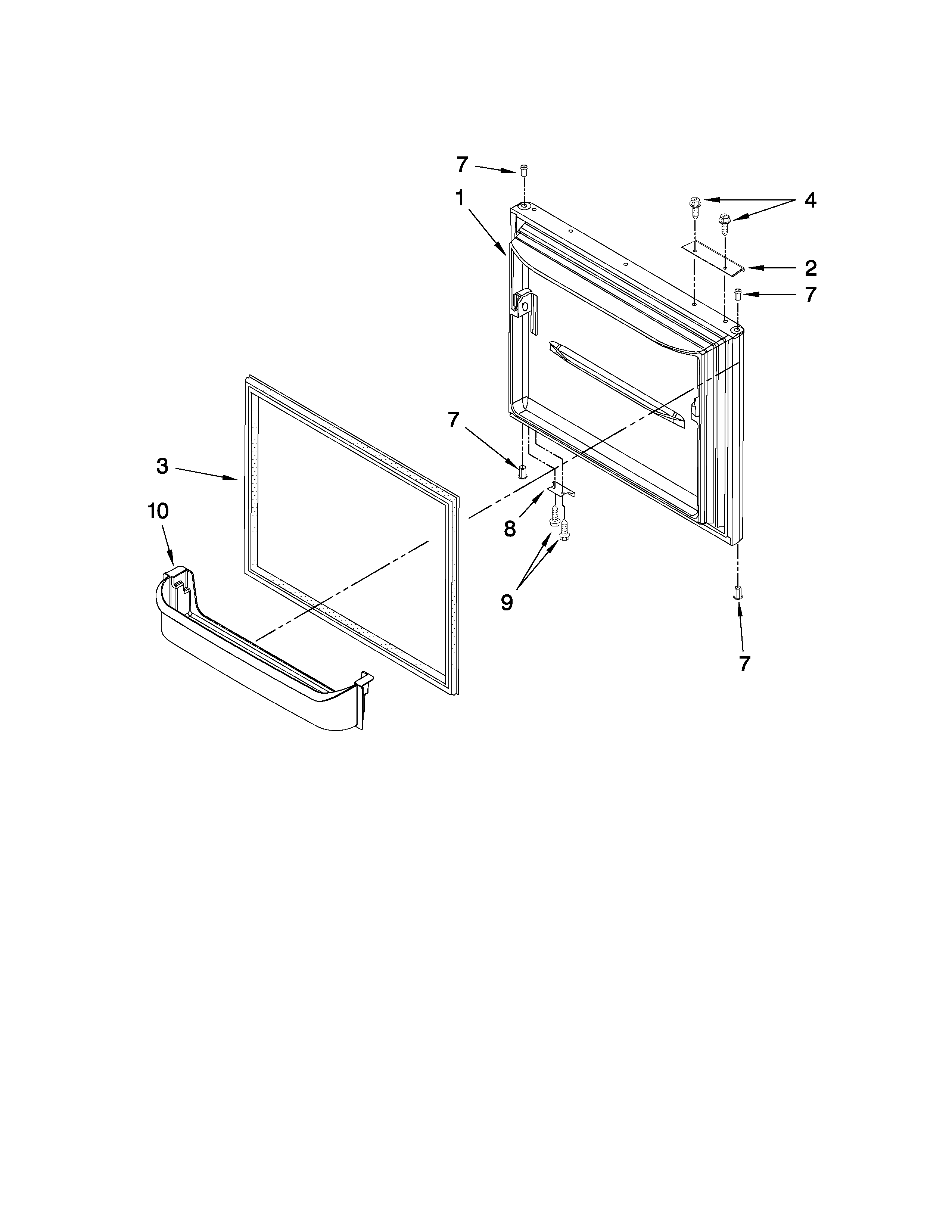 Freezer door parts