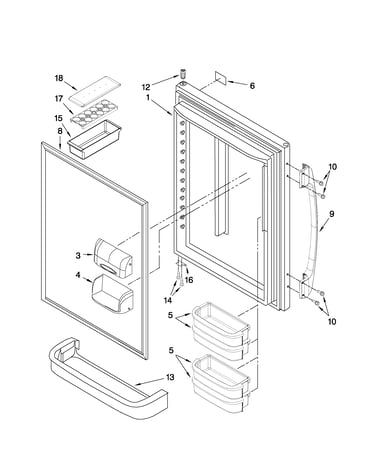 Refrigerator door parts