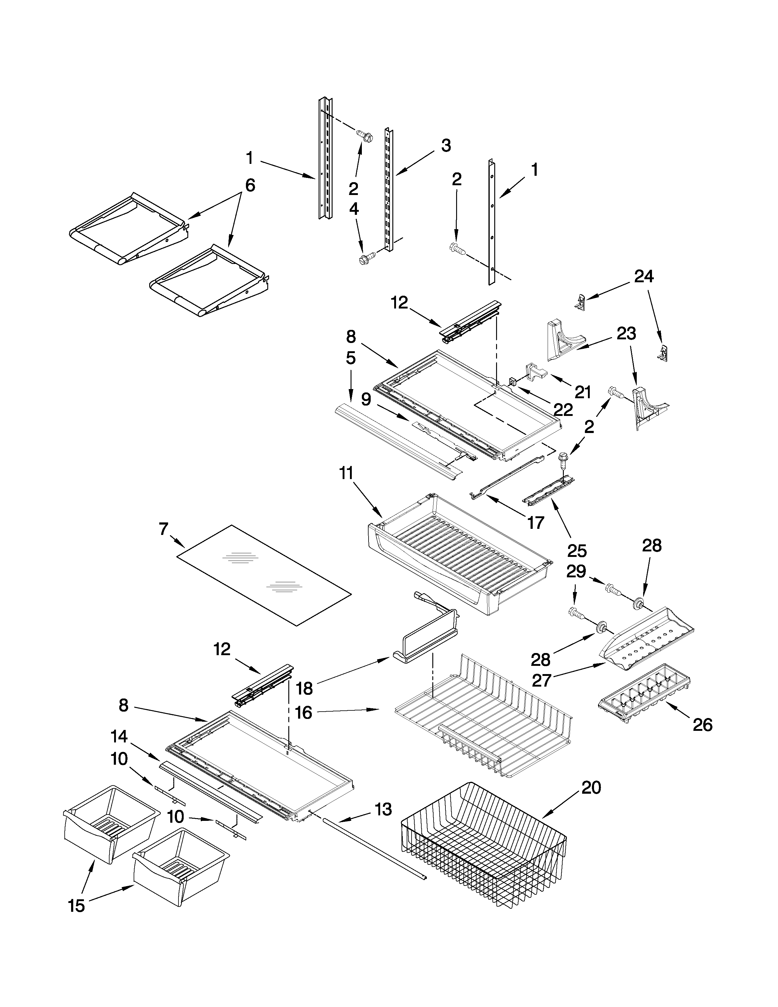 Shelf parts