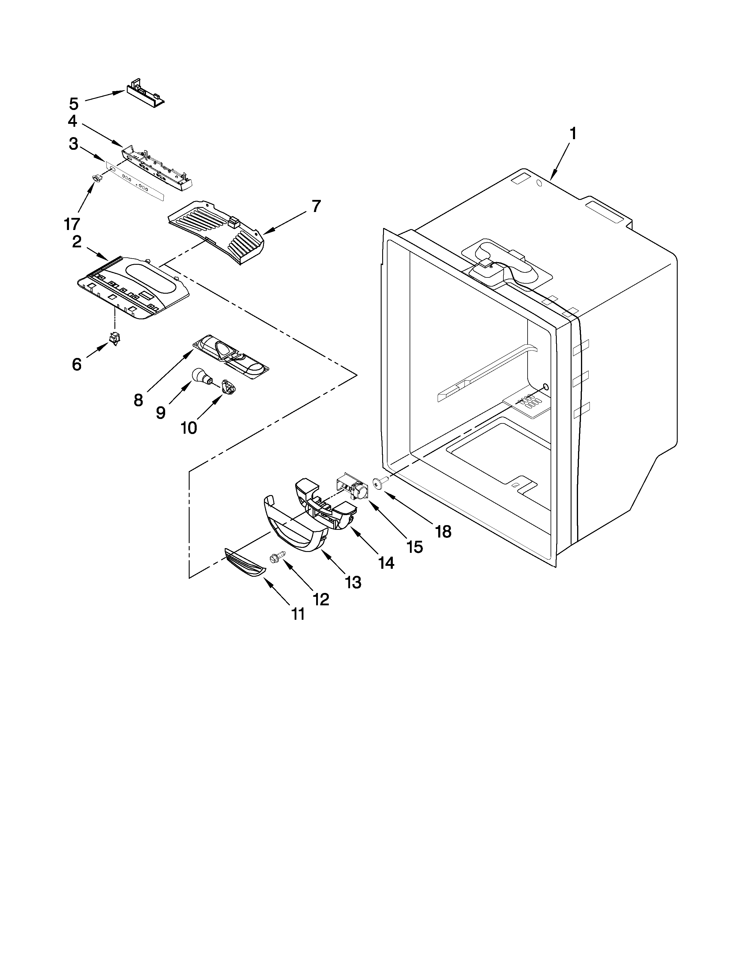 Refrigerator liner parts
