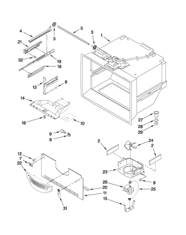 Freezer liner parts