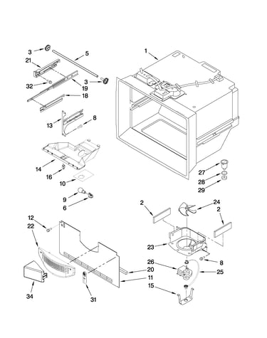Freezer liner parts
