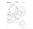 Jenn-Air JGRP536WP00 cooktop, burner and grate parts diagram