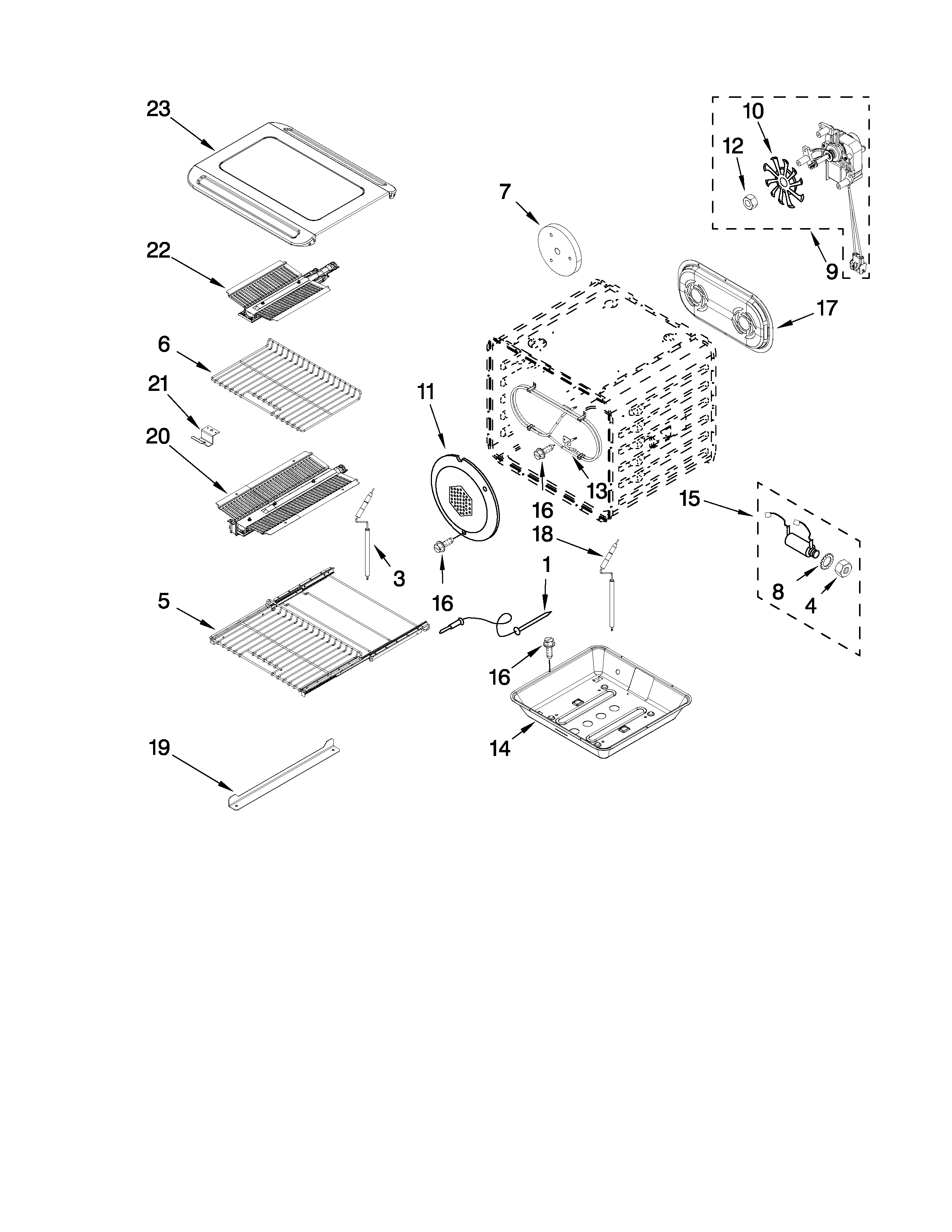 Internal oven parts