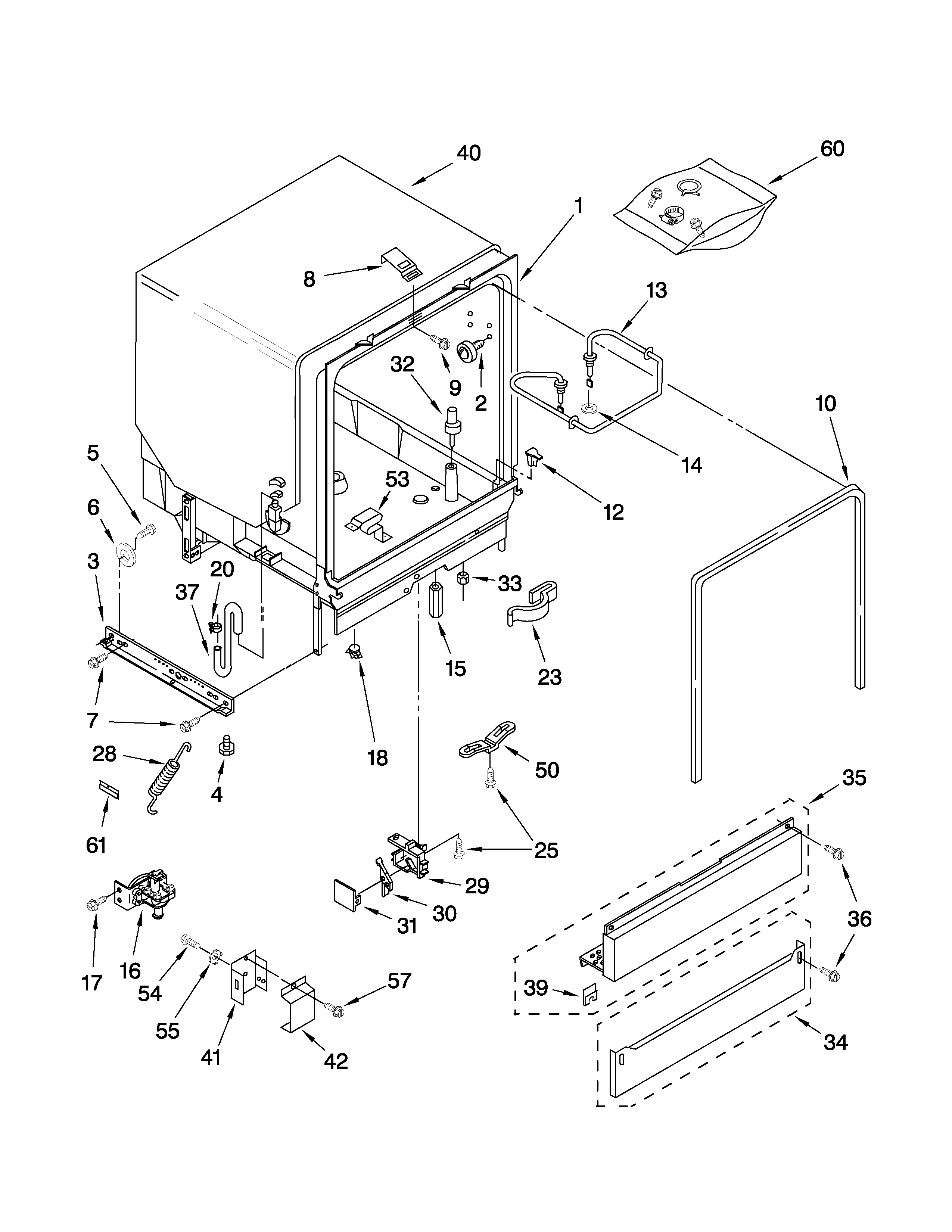 TUB ASSEMBLY PARTS