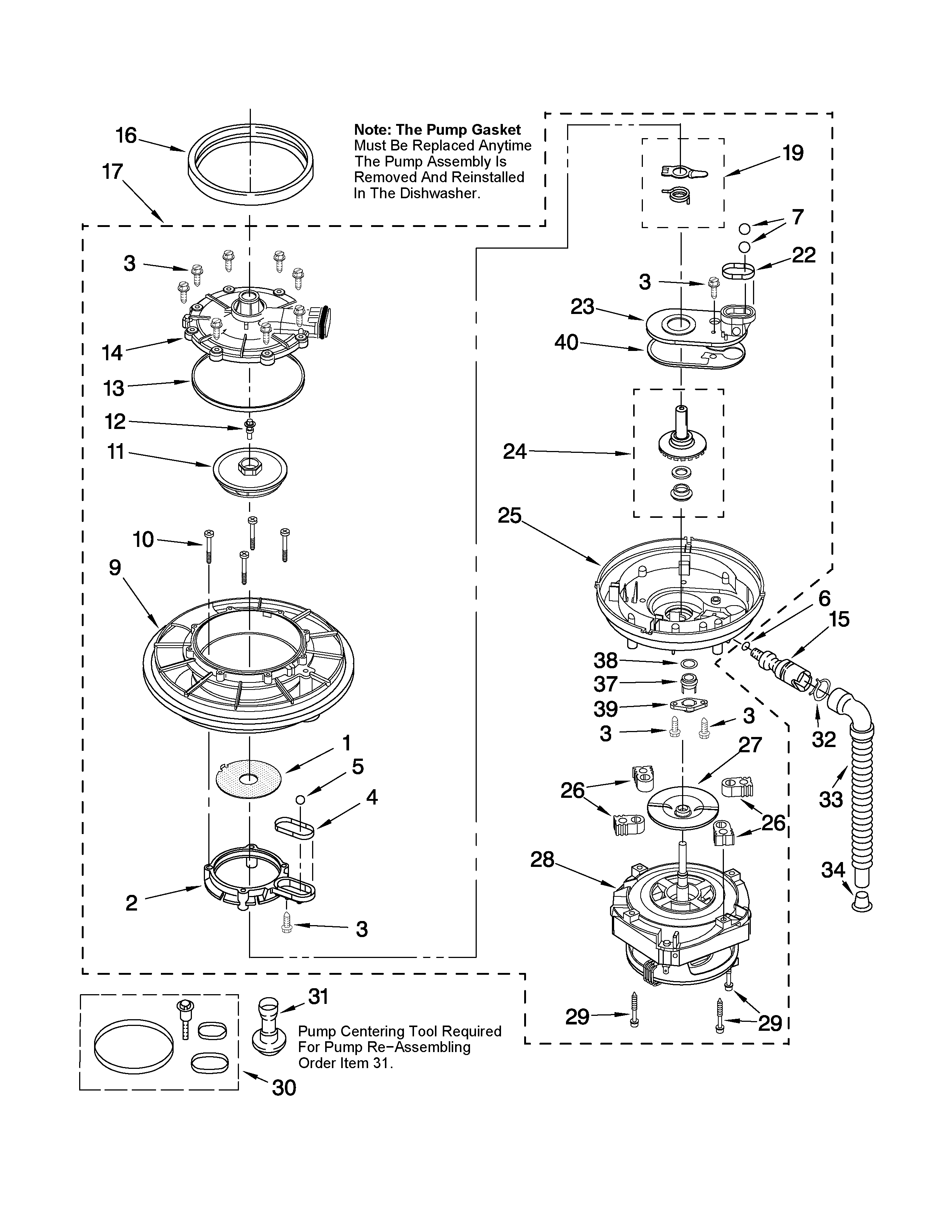 Pump and motor parts