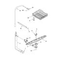 Whirlpool DU948PWPB0 upper dishrack and water feed parts diagram